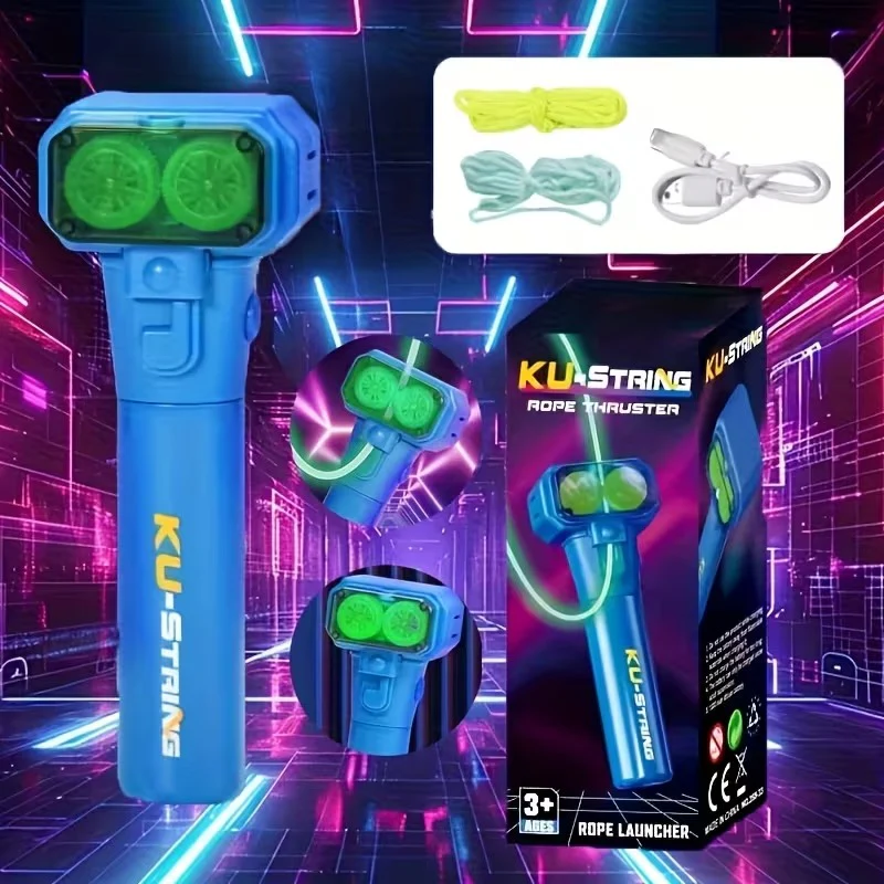 Electric Rope Launcher 118inch Luminous Rope Charging Fidget Toys Outdoor Toy - Image 9