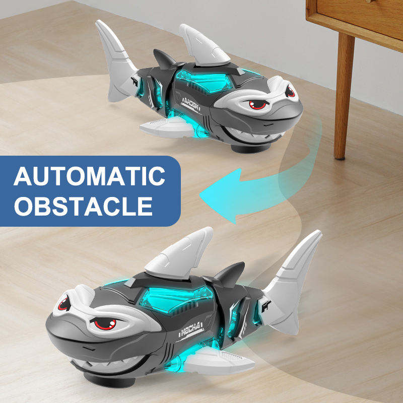 Electric Shark Toy Universal Running Mechanical Swinging Shark with Light Music Holiday Gift - Image 5