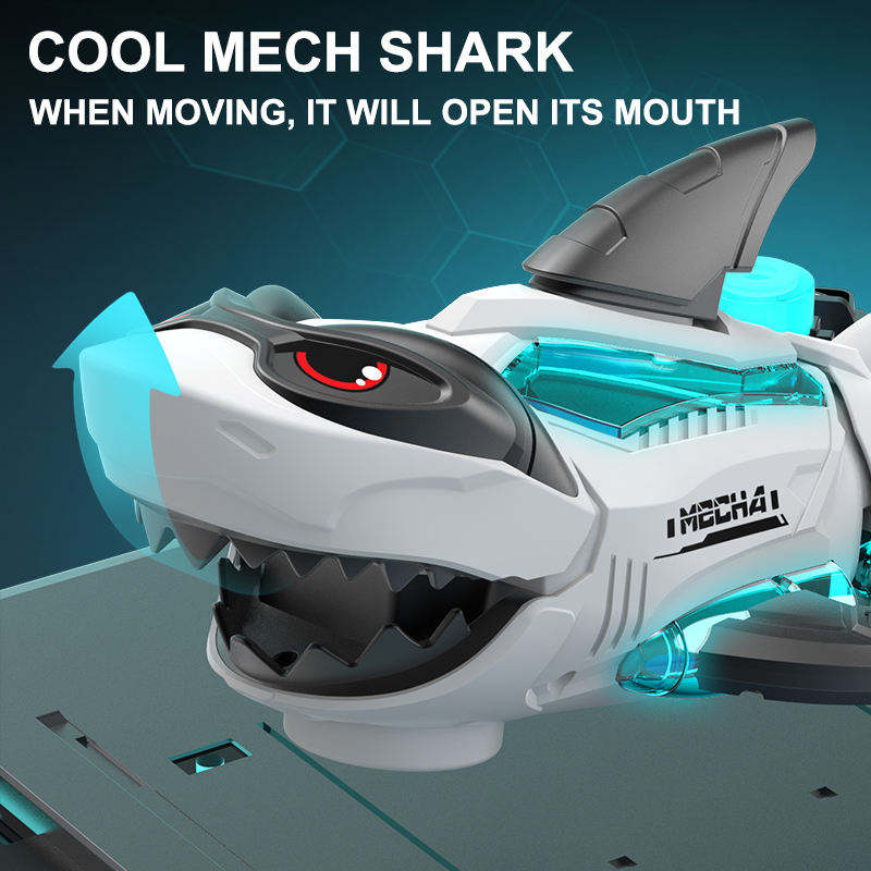 Electric Shark Toy Universal Running Mechanical Swinging Shark with Light Music Holiday Gift - Image 8