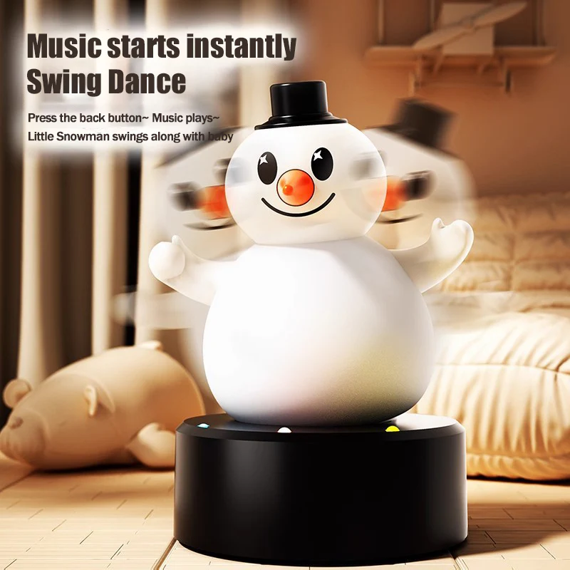 Electric Snowman Toy Silicone Swing Snowman Sing and Record Learning to Talk Toy with Light Music - Image 4