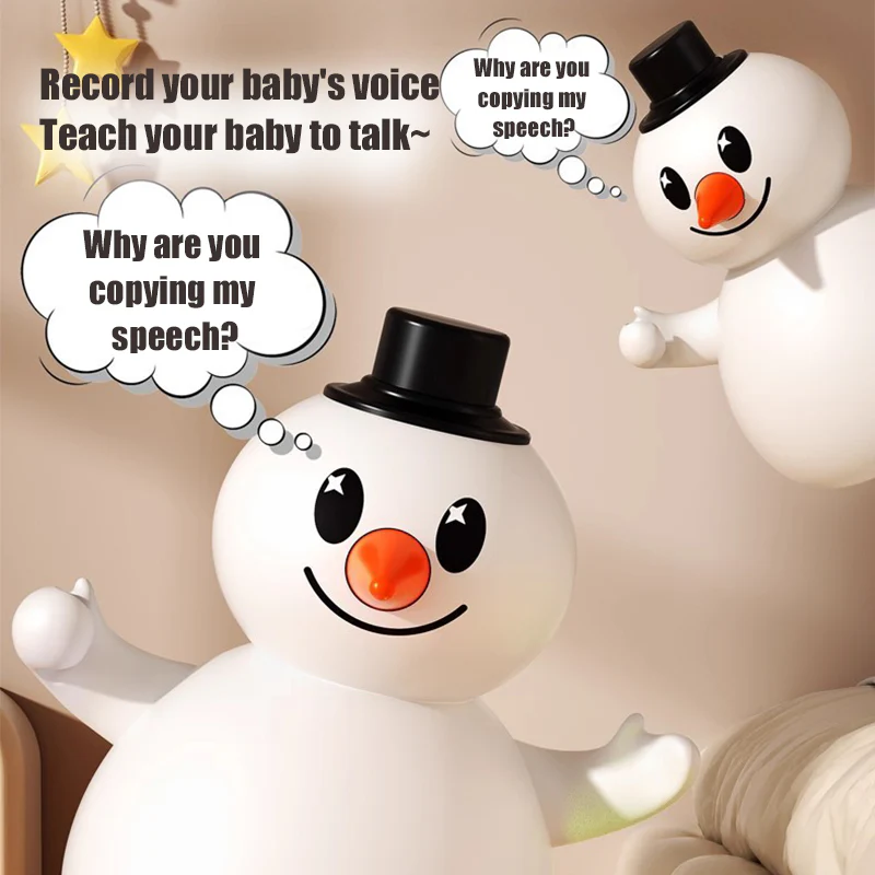 Electric Snowman Toy Silicone Swing Snowman Sing and Record Learning to Talk Toy with Light Music - Image 6