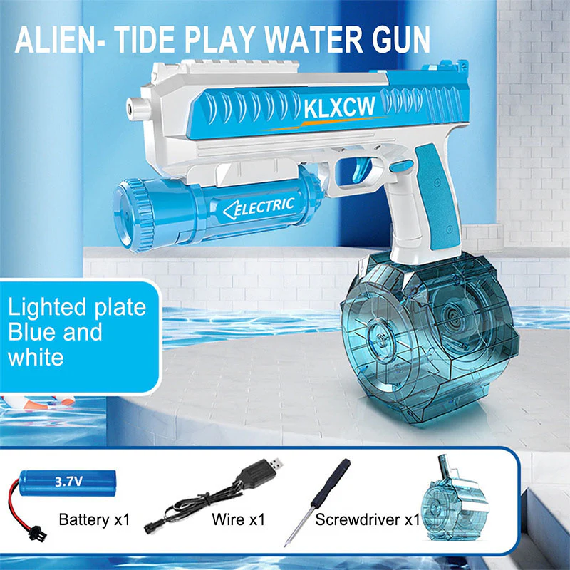 Electric Water Gun Manual Automatic Dual Use Large-capacity Water Gun Summer Toys - Image 7