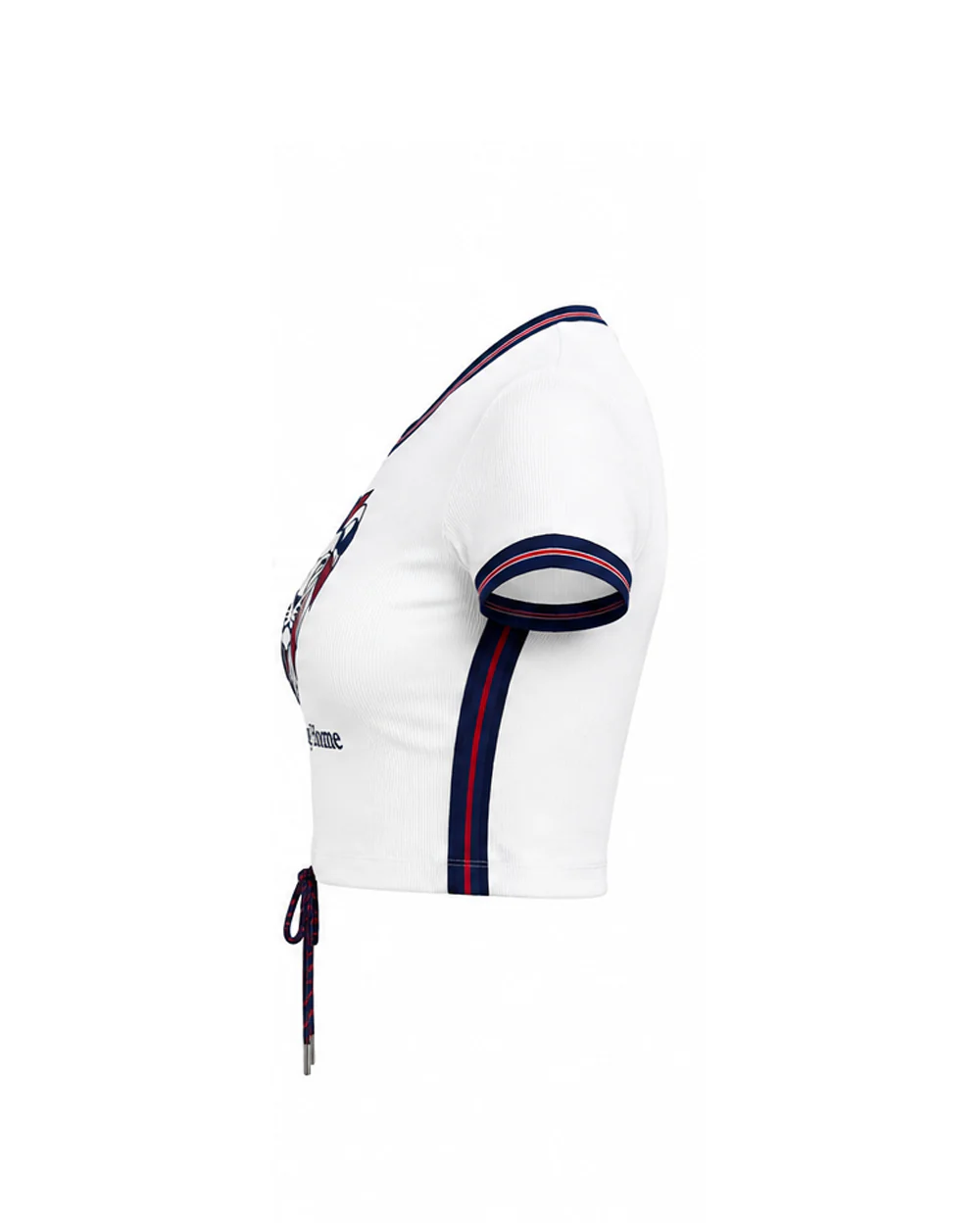 English Premier League Jersey White British It's Coming Home Inspired Crop Top for Soccer Game Night Lounging - Image 5