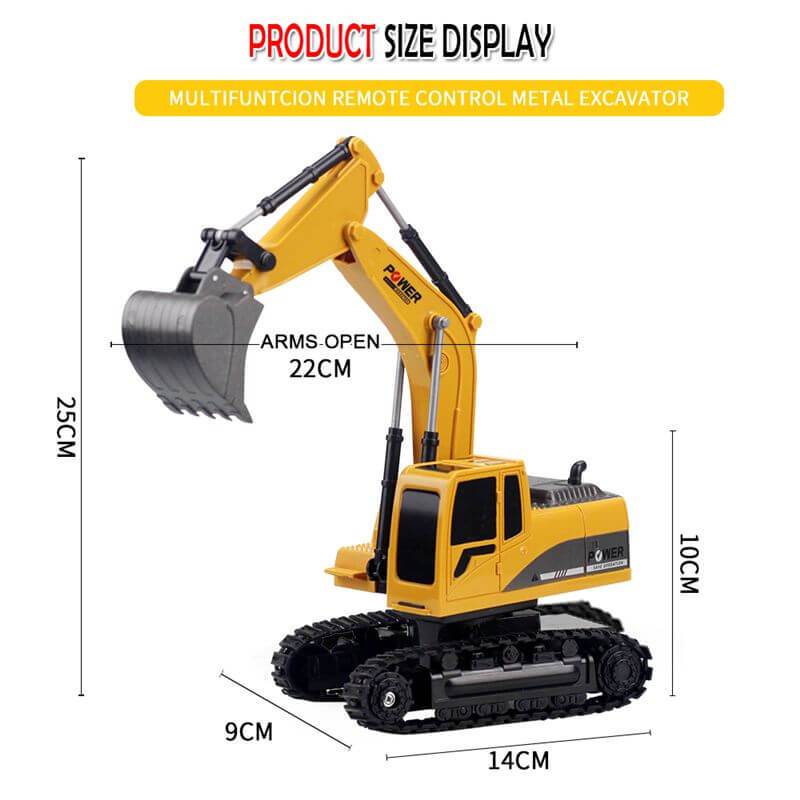 1:24 Scale Heavy Remote Control Excavator Construction Vehicle High Replica 6 Channels - Image 11