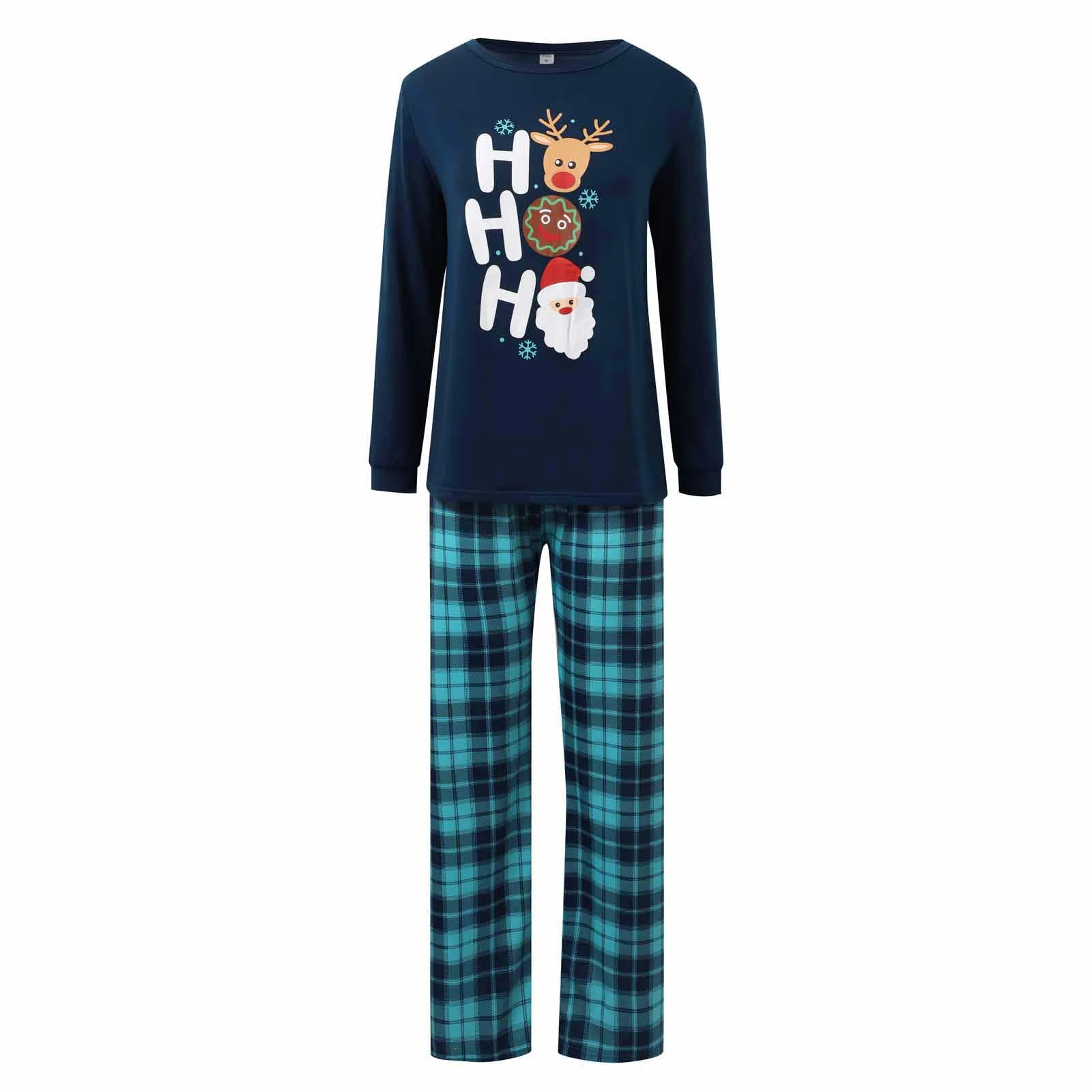 Family Matching Pajamas Set Christmas Navy Plaid Sleepwear for the Whole Family - Image 6