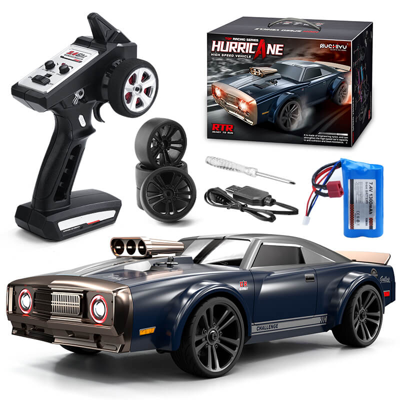 1/16 RC Drift Cars 35KM/H Fast RC Car 4WD Retro RC Racing Trucks Muscle Drag Car with Fantastic Headlights - Image 2