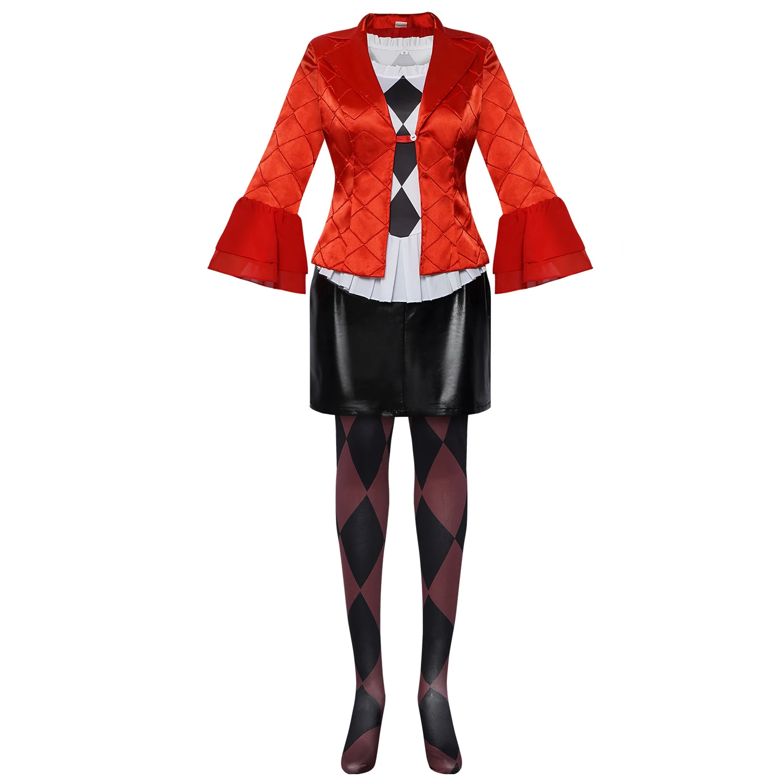 Lady Joker 2 Costume Harley Cosplay Red Outfit Role Play Full Set Halloween Costume - Image 2