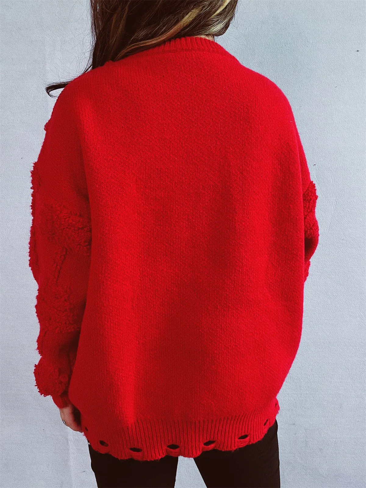 Female Christmas Sweater Warm Xmas Party Outfit Cute Holiday Costume for Women - Image 4