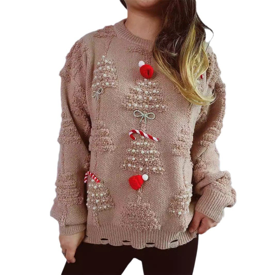 Female Christmas Sweater Warm Xmas Party Outfit Cute Holiday Costume for Women - Image 7