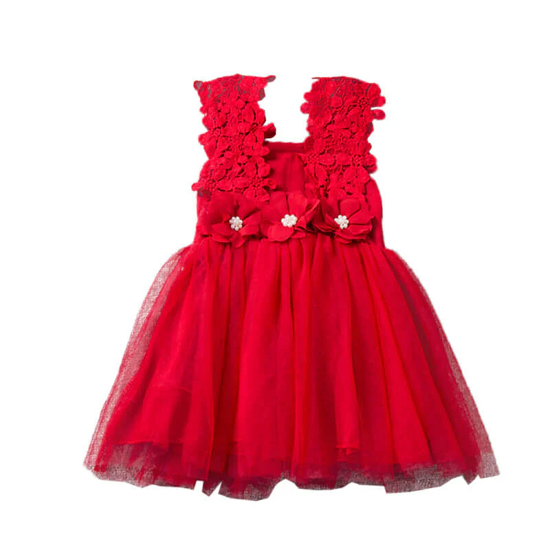 Toddler Girl Cute Party Dress Lace Flowers Dress For Little Princess 2-6 Years - Image 7
