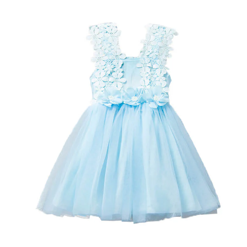 Toddler Girl Cute Party Dress Lace Flowers Dress For Little Princess 2-6 Years - Image 9