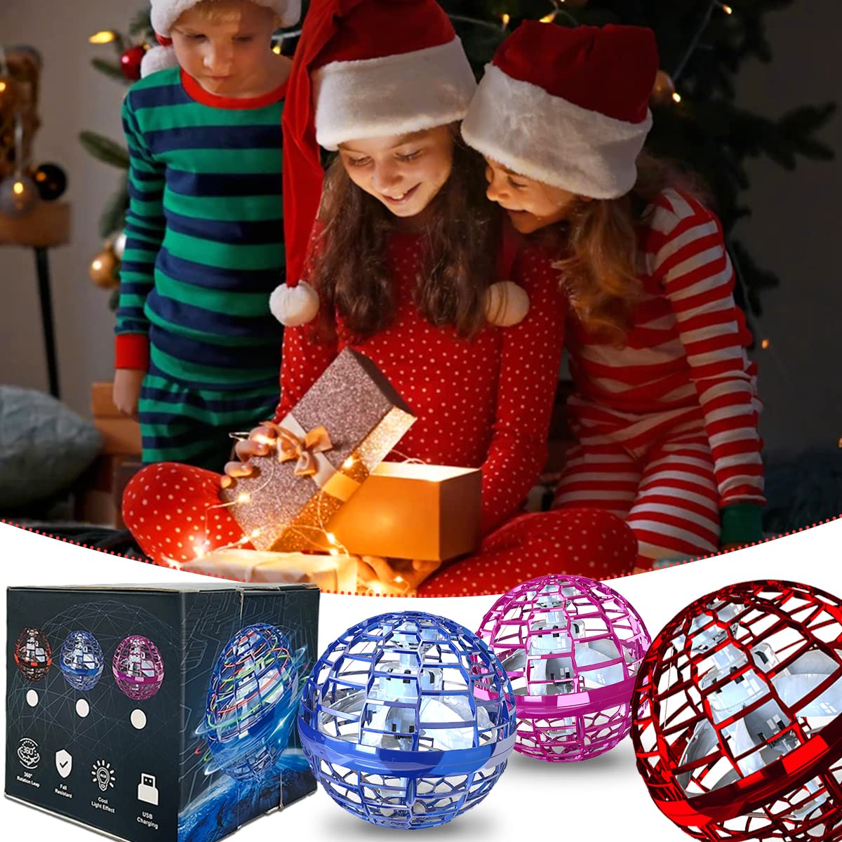 Fly Boomerang Mini Drone for Kids 360° Rotating Hand Controlled Flying Space Ball for Boys Girls Christmas Gift - Image 10
