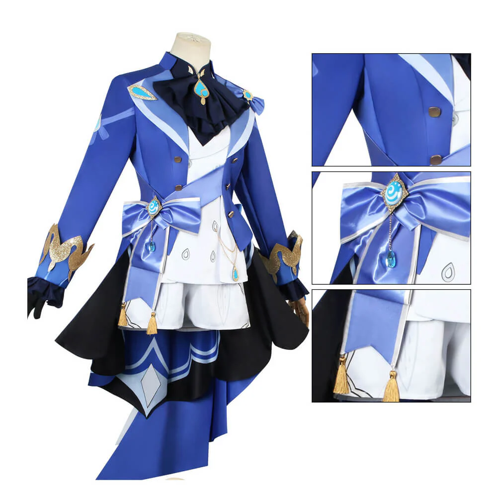 Focalors Cosplay Costume God of Justice Furina Outfit Full Set with Hat Women Halloween Costume - Image 6