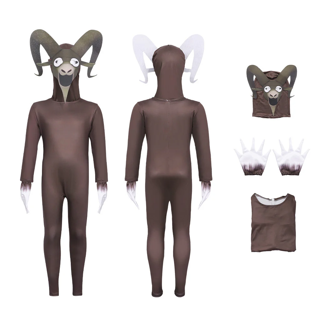 Forest Survival The Ram Costume Kids Jumpsuit Helmet and Gloves 3pcs Suit for Cosplay - Image 8