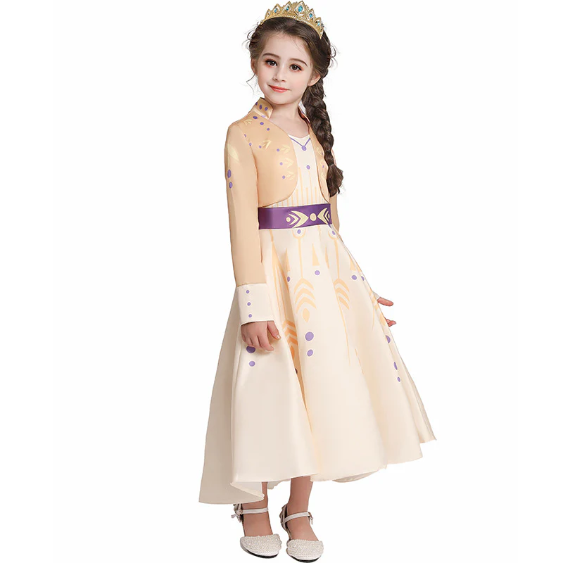 Kids Princess Aanna Dress Halloween Costume Girls Cosplay Party Dress with Accessories - Image 3