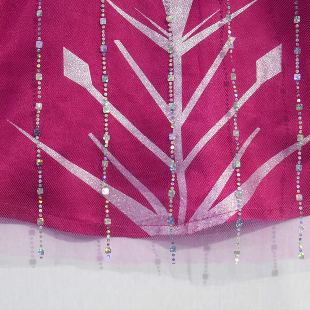 Hot Pink Princess Elsa Dress Girls Cosplay Halloween Costume - Image 8
