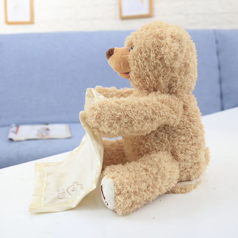 Adorable Peek-A-Boo Teddy Bear Animated Stuffed Animal Toys For Toddler - Image 9
