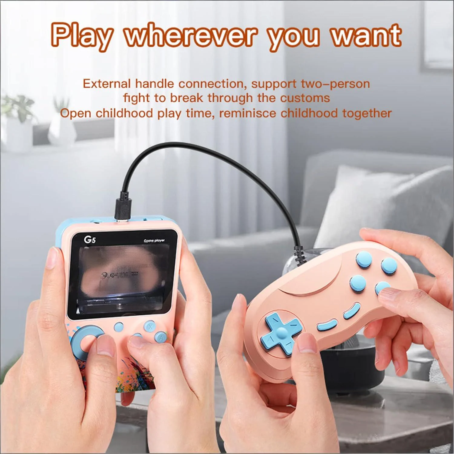 G5 Portable Retro Handheld Game Console with 500 Classic Games Support 2-Player Mode For Teens and Adults - Image 3