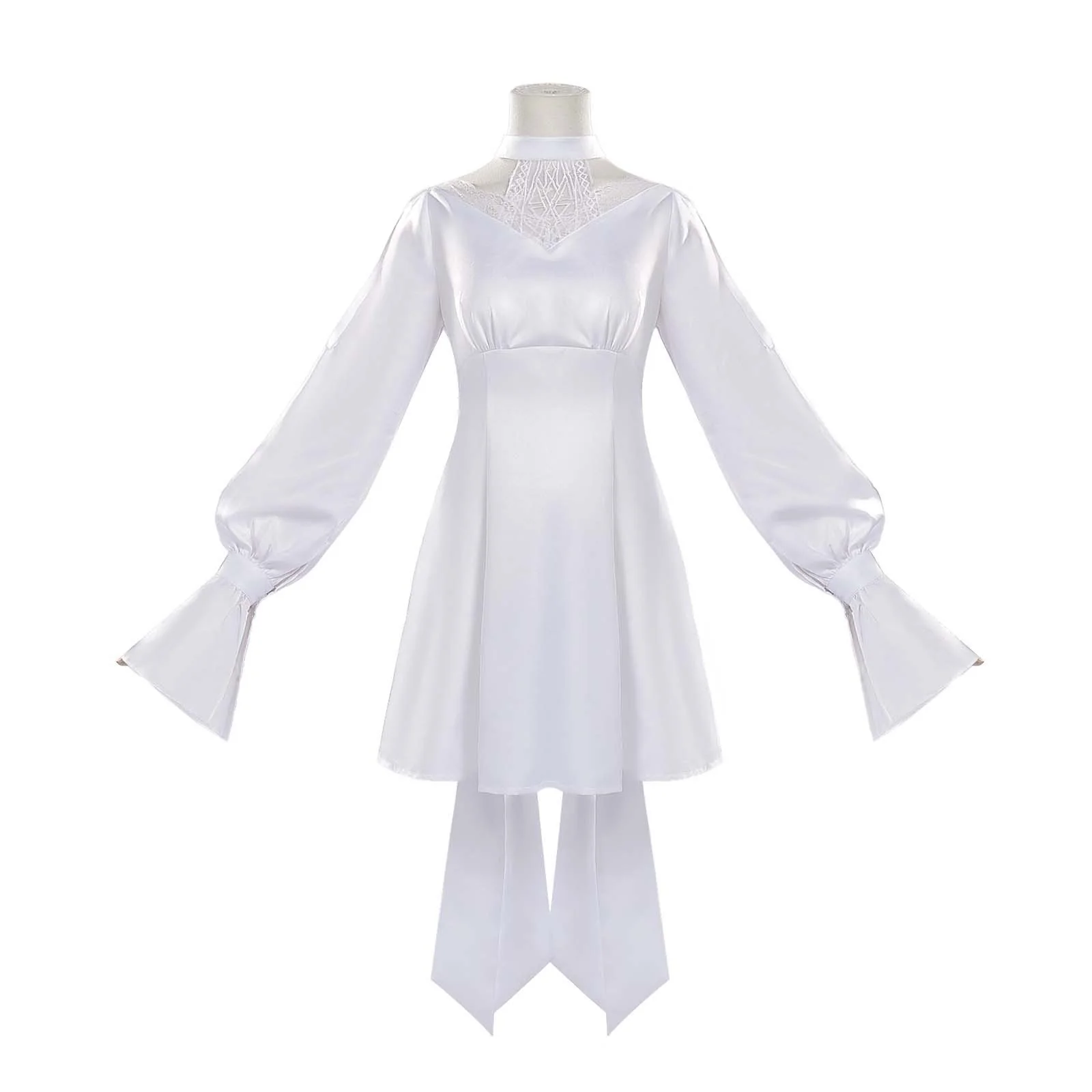 Game FF14 Minfilia Dress Women Ryne Cosplay Costume FFXIV White Halloween Carnival Suit - Image 2