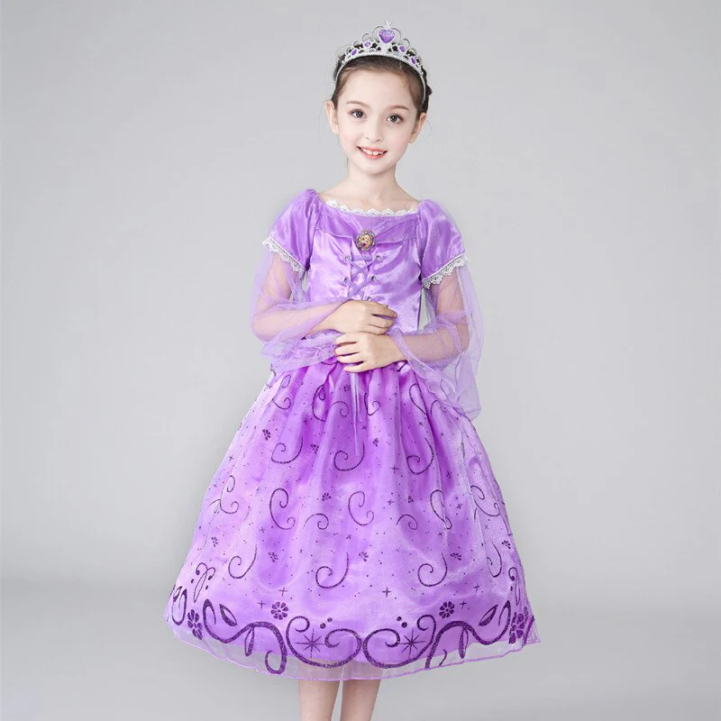 Girl Sofia Princess Dress up Cosplay Costume Halloween Christmas Suit - Image 6