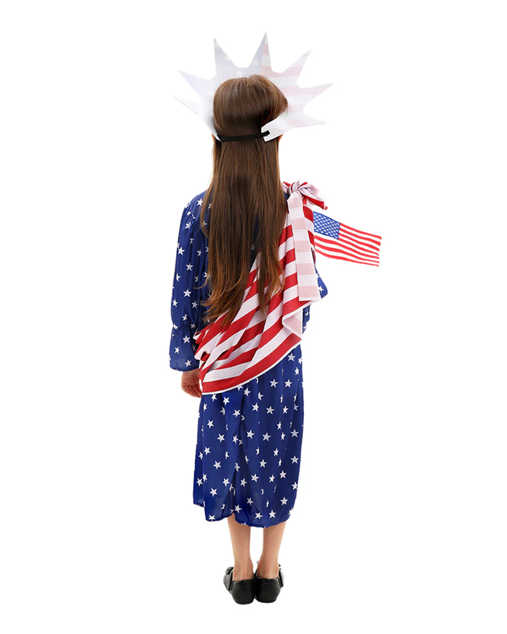 Girls 4th of July Blue Dress Sash and Headband Full Set for Independence Day Parades - Image 5
