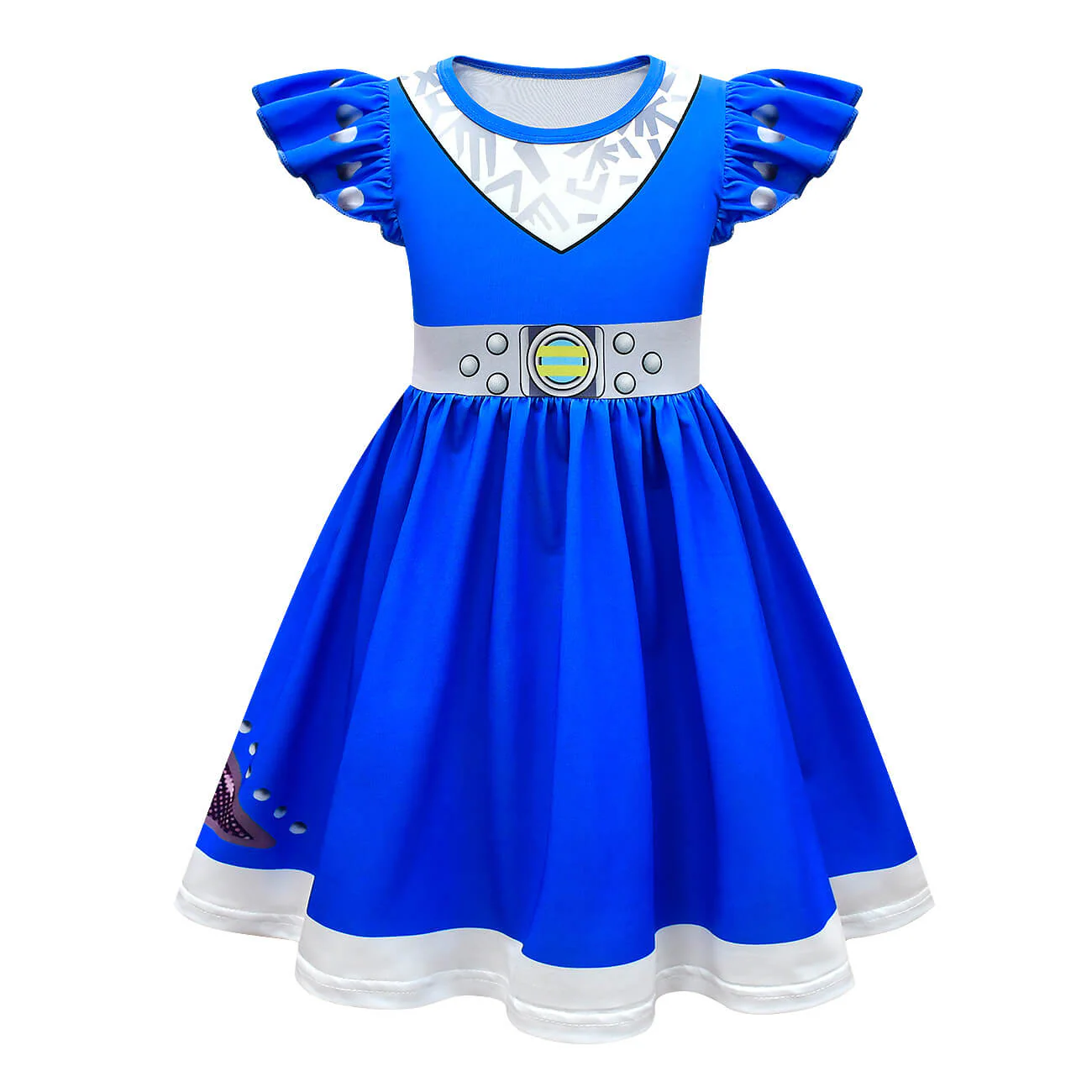 Girls A-Li Aliens Dress Halloween Cosplay Blue Butterly Dress Optional Bag - Image 3