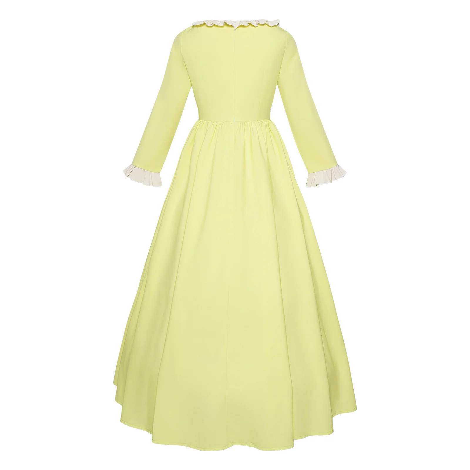 Girls Amber Princess Costume Lime Green Long Sleeve Dress with Crown and Earings for Themed Party - Image 8