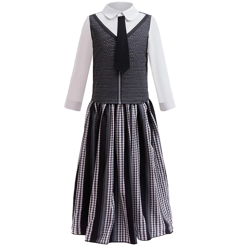 Girls Black Gothic Costume Dark Mystery Cosplay Suit for Halloween Dress Up - Image 4