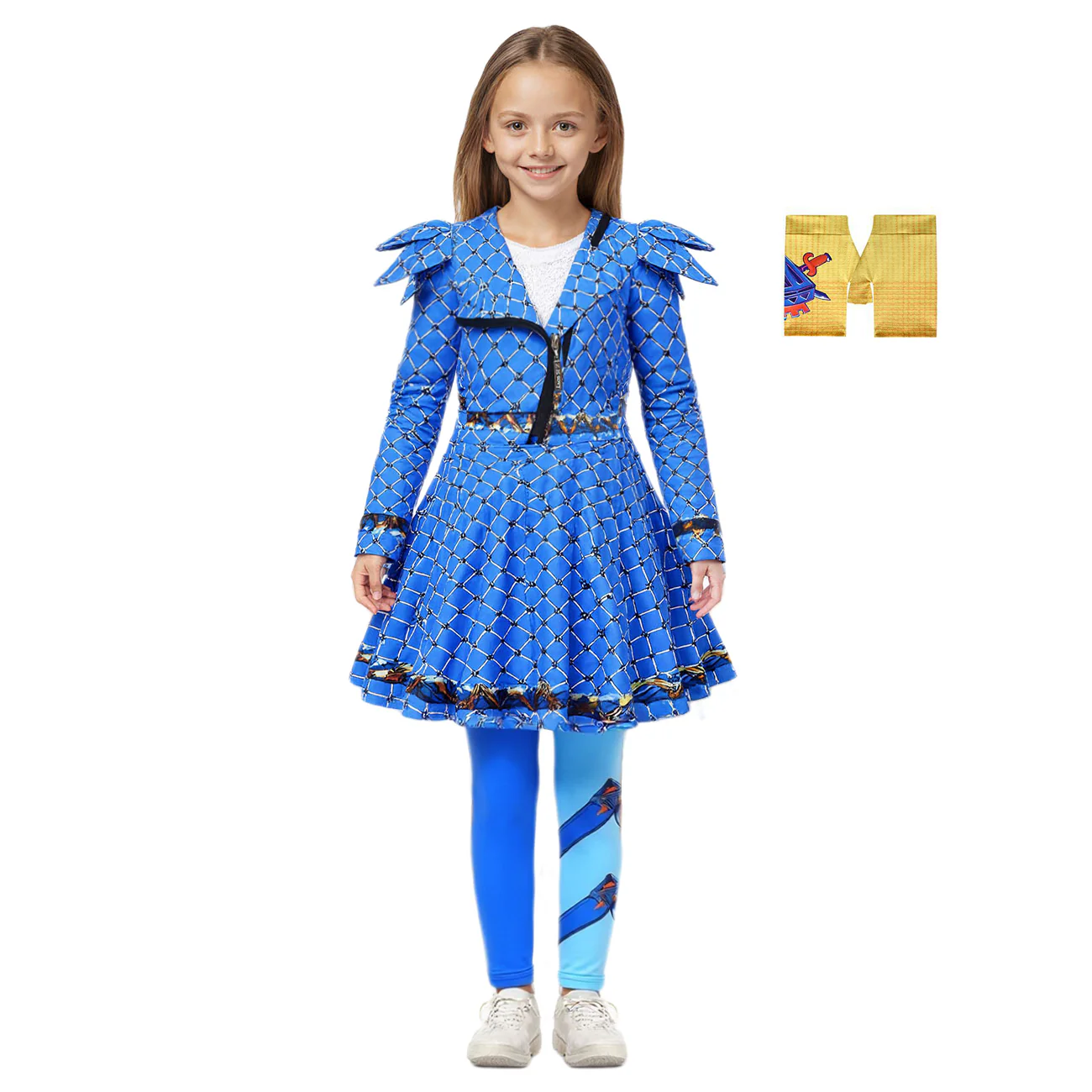 Girls Chloe Dress Blue Chloe Cosplay Outfit Halloween Costume - Image 3
