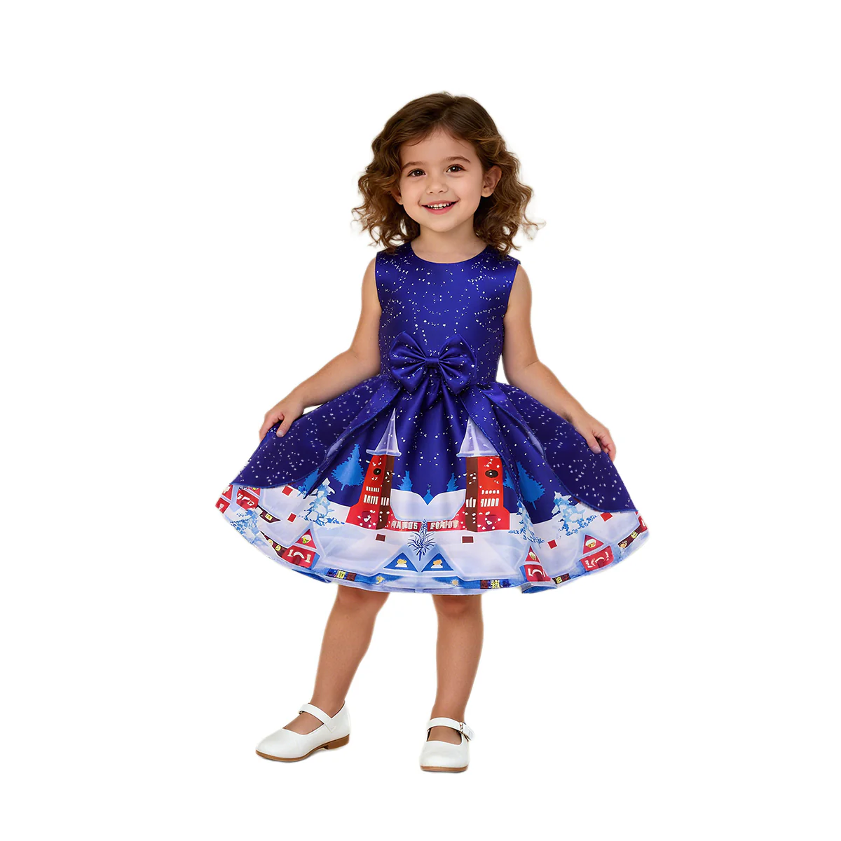 Girls Christmas Dress A Line Princess Party Dress Christmas Costume for Kids 3-8 Years - Image 12