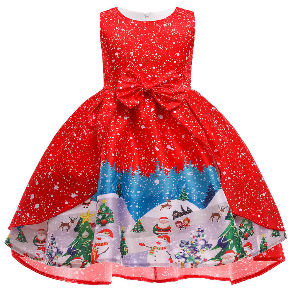 Girls Christmas Dress A Line Princess Party Dress Christmas Costume for Kids 3-8 Years - Image 8