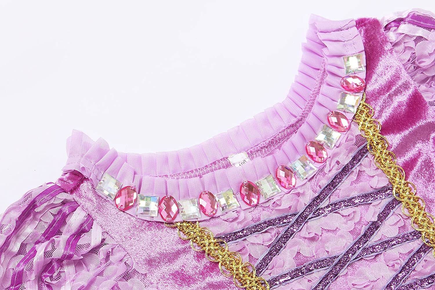 Girls Princess Dress Longest Hair Princess Outfit Fairy Tales Cosplay Costume - Image 7