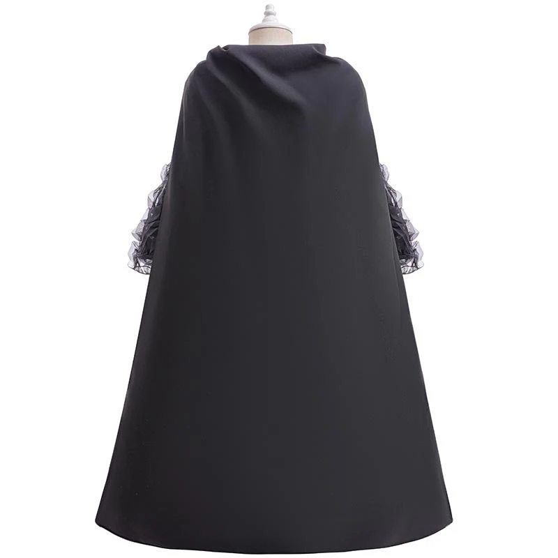 Girls Witch Costume Movie Musical Black Cosplay Witch Dress and Cape Outfit Set - Image 6