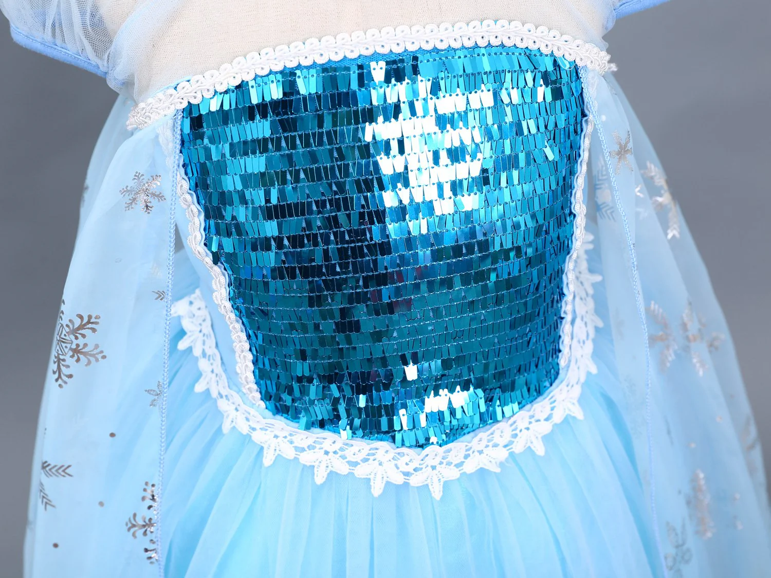 Girls Elsa Dress Summer Blue Snow Queen Birthday Dress Kids Princess Dress Halloween Costumes - Image 8