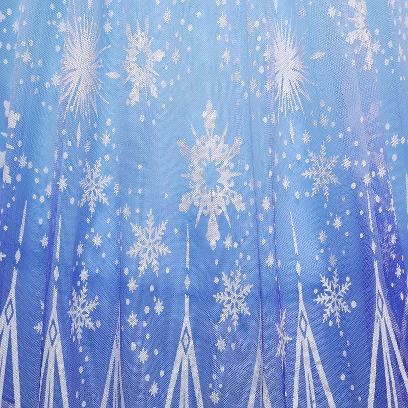 Elsa Costume Princess Dress Girls Light Up Dress Snowflake Trailing Party Dress Birthday Dres - Image 12