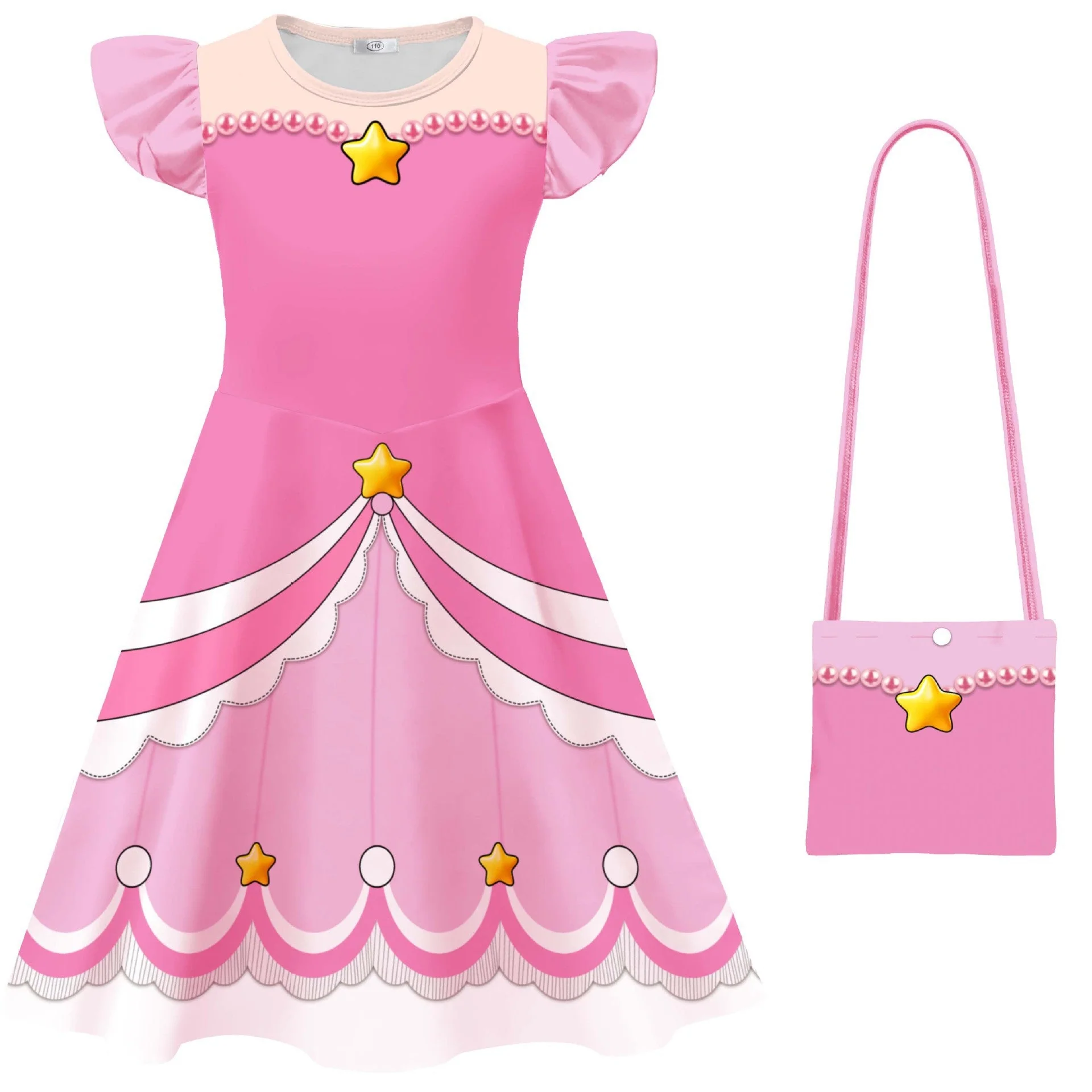 Girls Experiment 1468 Pink Dress and Bag for Theme Parties and Daily Wear 4-12Y - Image 6