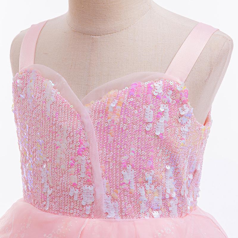 Kids Glinda Dress Pink Glinda Cosplay Costume for Girls 4-12 Years Old - Image 8