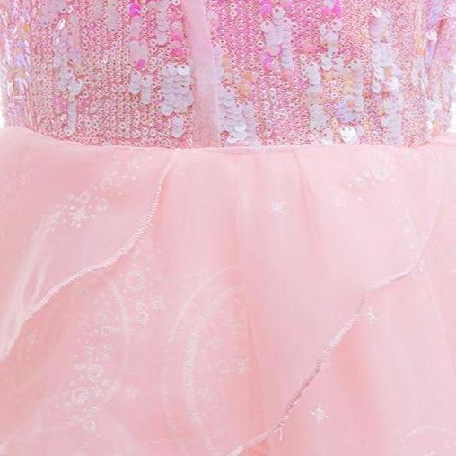 Kids Glinda Dress Pink Glinda Cosplay Costume for Girls 4-12 Years Old - Image 9