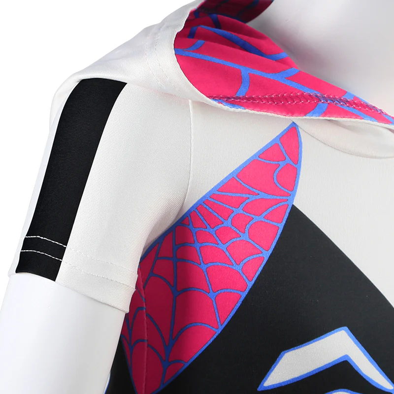 Toddler Kids Gwen Costume Spider Superhero Dress and Pants 2pcs Suit for Dress Up Party - Image 3