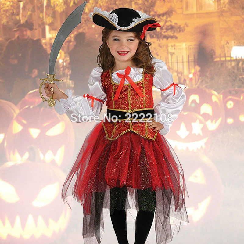 Girls Halloween Christmas Pirate Party Cosplay Costume - Image 4
