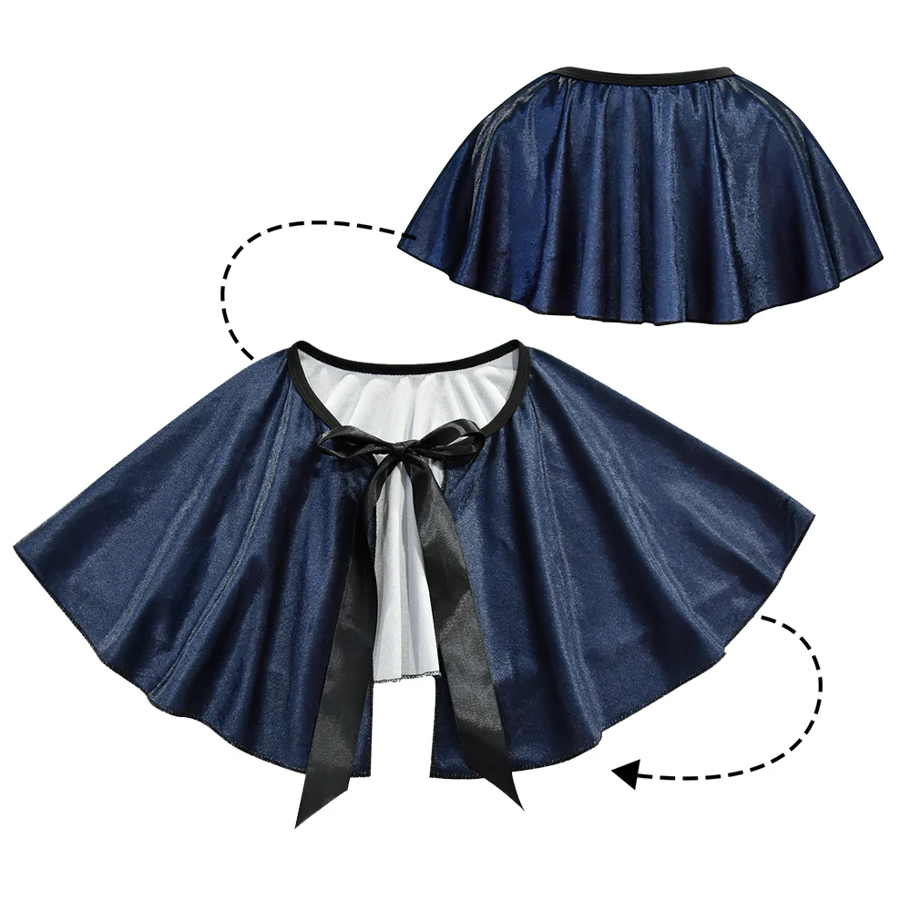 Girls Halloween Party Dress With Shawl Skull Printed Fancy Dress Up Costume Kids Cosplay Princess Frocks - Image 4