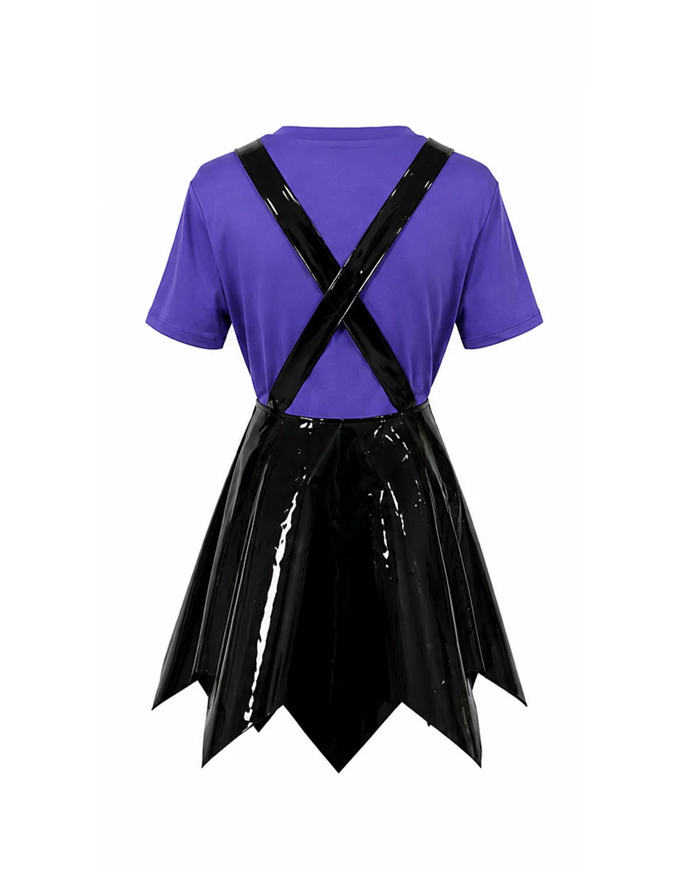 Kids Lily Chapter 5 Costume 2026 Game Play 3-Piece Lily Cosplay Purple Faux Leather Dress Shirt and Leg Sleeves - Image 8