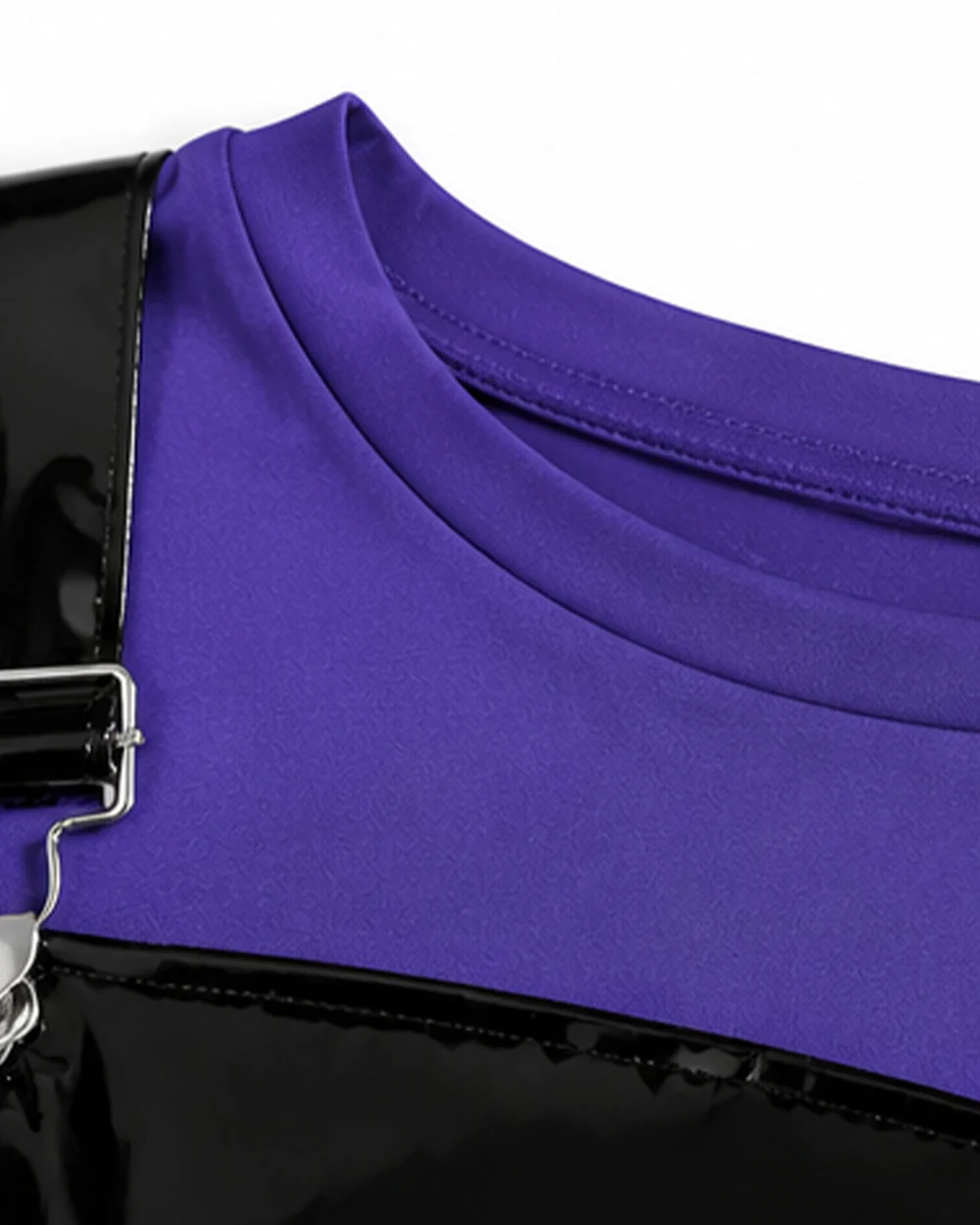 Kids Lily Chapter 5 Costume 2026 Game Play 3-Piece Lily Cosplay Purple Faux Leather Dress Shirt and Leg Sleeves - Image 9