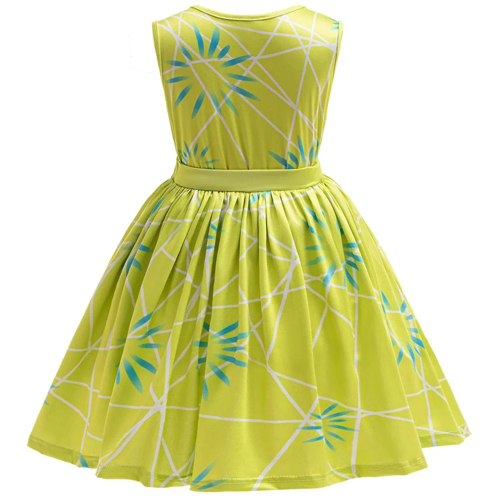 Girls Joy Dress Movie Cosplay Outfit Birthday Party Dress Yellow Printing Dress - Image 3