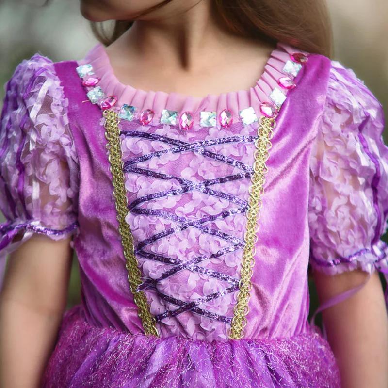 Girls Long Hair Princess Light Up Dress Fancy LED Ball Gown Dress for Party - Image 4