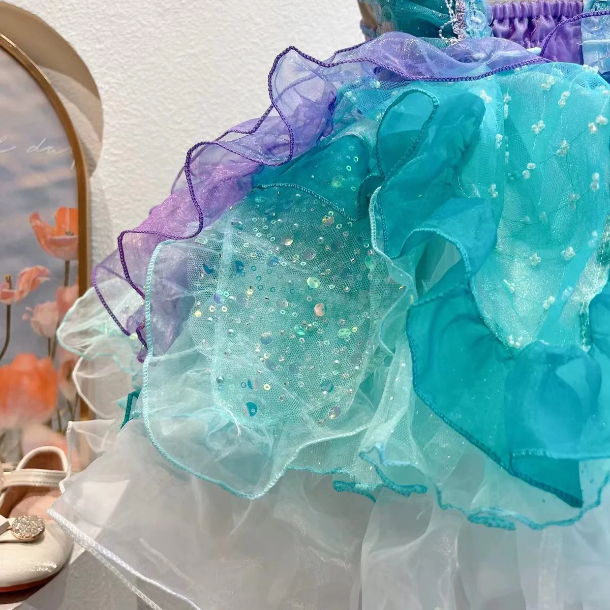 Girls Mermaid Dress Princess Ball Gown Lolita Dress for Birthday Party and Pageant - Image 5