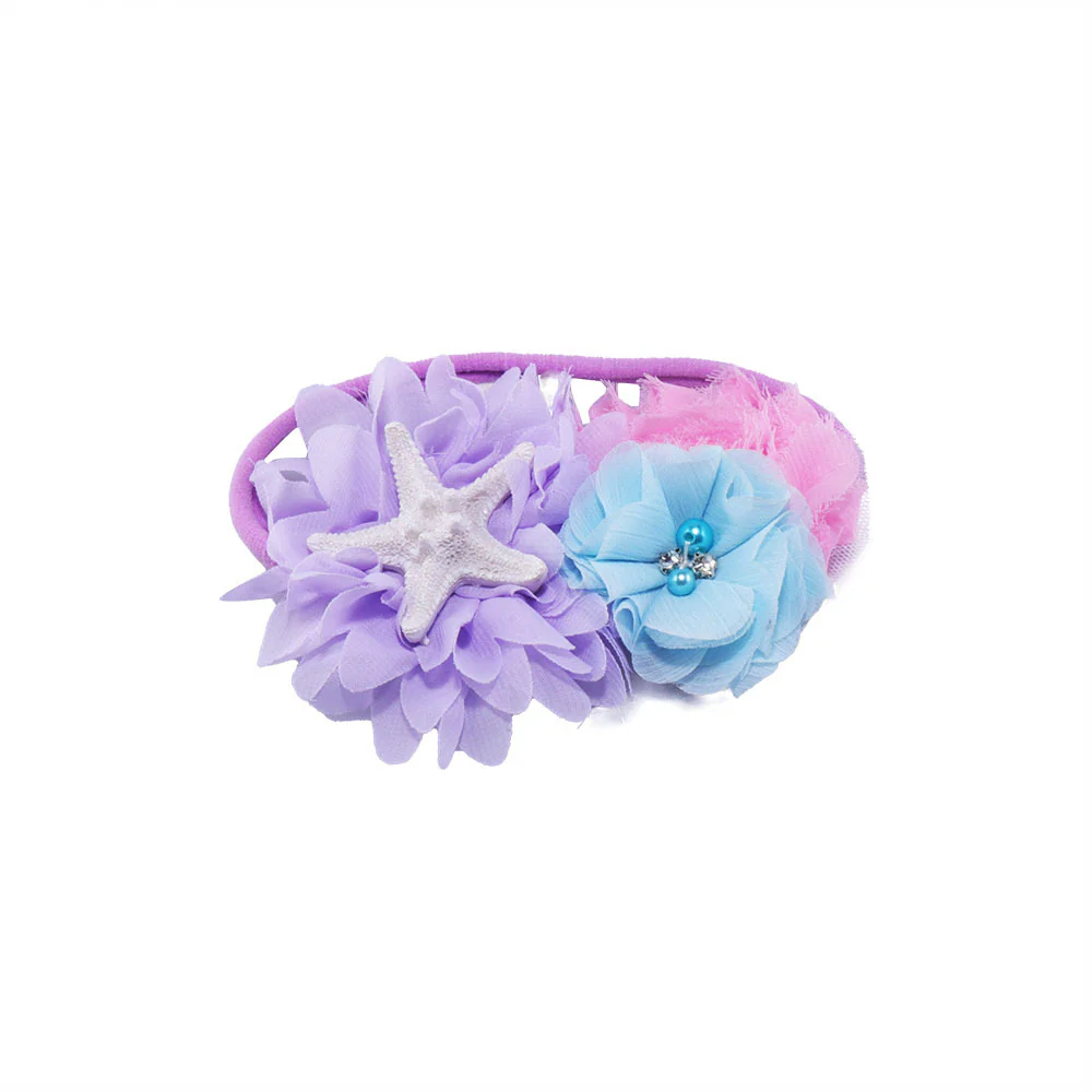 Girls Princess Mermaid Dress with Headband Birthday Party Costume - Image 6