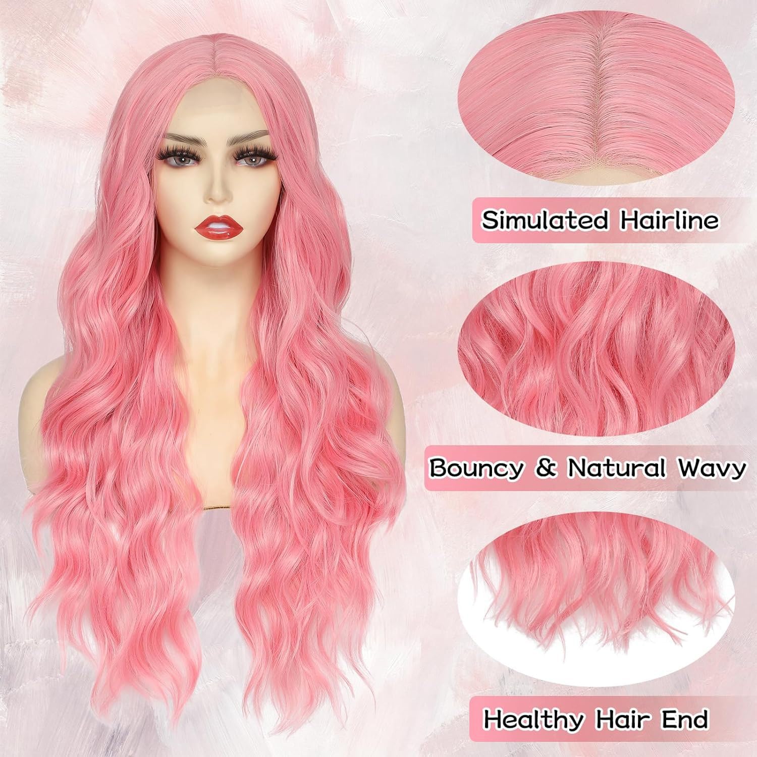 Girls Queen Of Hearts Costume Bridget Pink Dress Pants and Wig for Halloween Carnival - Image 8