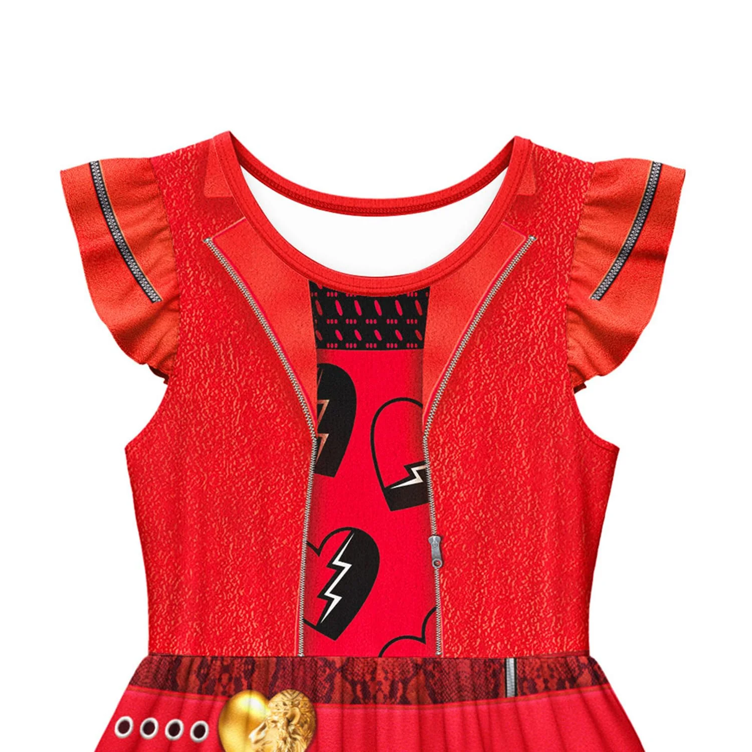 Girls Queen of Hearts Costume Princess Dress Chloe Charming Outfit for Halloween - Image 3