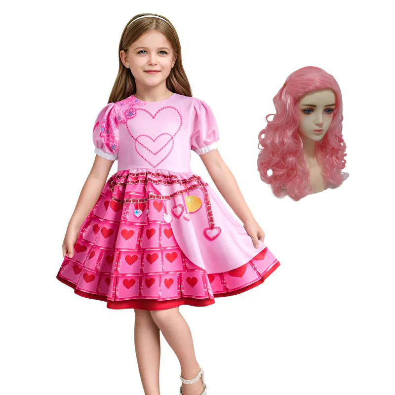 Girls Queen of Hearts Costume Princess Dress Chloe Charming Outfit for Halloween - Image 6